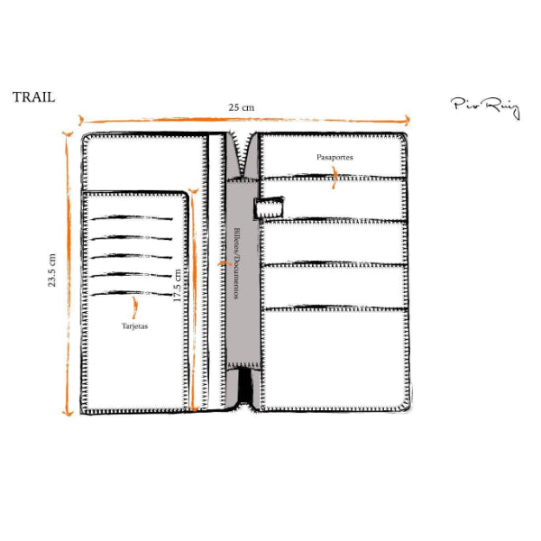 Porta Pasaporte Familiar: Trail