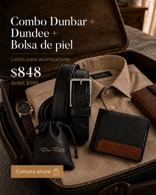 Combo Dunbar + Dundee + Bolsa de piel