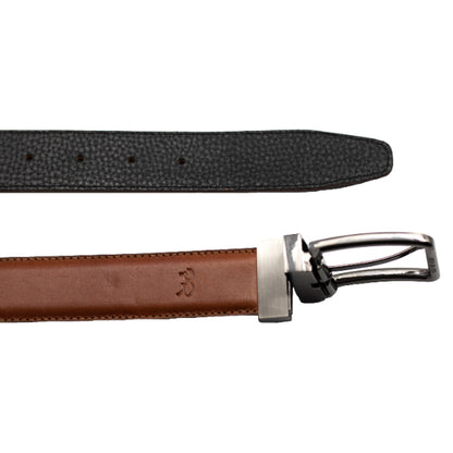Cinturón Reversible 100% piel Glasgow LADRILLO/NEGRO