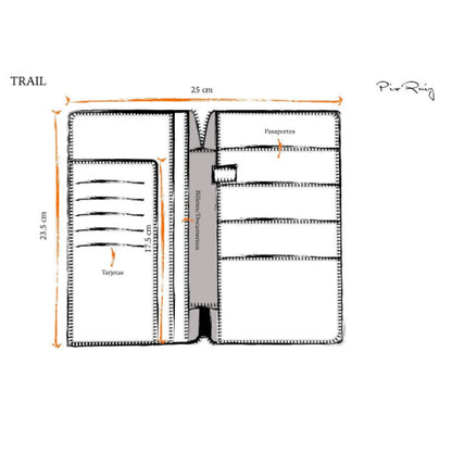Porta Pasaporte Familiar: Trail